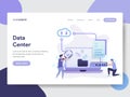 Landing page template of Data Center Illustration Concept. Modern flat design concept of web page design for website and mobile Royalty Free Stock Photo