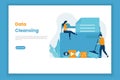 Landing page template of Data Cleansing illustration