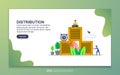Landing page template of Distribution. Modern flat design concept of web page design for website and mobile website. Easy to edit
