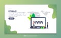 Landing page template of domain. Modern flat design concept of web page design for website and mobile website. Easy to edit and