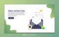 Landing page template of email marketing. Modern flat design concept of web page design for website and mobile website. Easy to Royalty Free Stock Photo