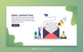 Landing page template of email marketing. Modern flat design concept of web page design for website and mobile website. Easy to Royalty Free Stock Photo