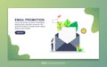Landing page template of email promotion. Modern flat design concept of web page design for website and mobile website. Easy to Royalty Free Stock Photo