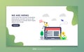 Landing page template of we are hiring. Modern flat design concept of web page design for website and mobile website. Easy to edit