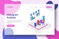 Landing page template of Histogram Analysis Royalty Free Stock Photo