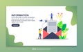 Landing page template of information. Modern flat design concept of web page design for website and mobile website. Easy to edit Royalty Free Stock Photo