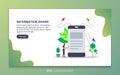 Landing page template of information share. Modern flat design concept of web page design for website and mobile website. Easy to Royalty Free Stock Photo