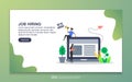 Landing page template of job hiring. Modern flat design concept of web page design for website and mobile website. Easy to edit