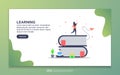 Landing page template of learning. Modern flat design concept of web page design for website and mobile website. Easy to edit and Royalty Free Stock Photo