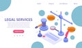Landing page template of legal services
