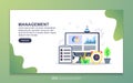 Landing page template of management. Modern flat design concept of web page design for website and mobile website. Easy to edit Royalty Free Stock Photo