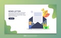 Landing page template of news letter. Modern flat design concept of web page design for website and mobile website. Easy to edit