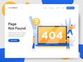 Landing page template of 404 Page Not Found Illustration Concept. Modern design concept of web page design for website and mobile Royalty Free Stock Photo