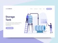 Landing page template of Oil Storage Tank Illustration Concept. Isometric flat design concept of web page design for website and Royalty Free Stock Photo