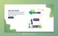 Landing page template of online shop. Modern flat design concept of web page design for website and mobile website. Easy to edit Royalty Free Stock Photo