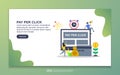 Landing page template of pay per click. Modern flat design concept of web page design for website and mobile website. Easy to edit Royalty Free Stock Photo