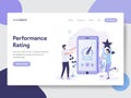 Landing page template of Performance Rating Illustration Concept. Modern flat design concept of web page design for website and