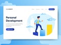 Landing page template of Personal Development Concept. Modern flat design concept of web page design for website and mobile Royalty Free Stock Photo