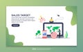 Landing page template of sales target. Modern flat design concept of web page design for website and mobile website. Easy to edit