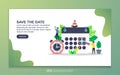 Landing page template of save the date. Modern flat design concept of web page design for website and mobile website. Easy to edit
