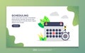 Landing page template of scheduling. Modern flat design concept of web page design for website and mobile website. Easy to edit Royalty Free Stock Photo