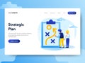 Landing page template of Strategic Plan Concept. Modern flat design concept of web page design for website and mobile website.