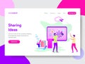 Landing page template of Student Creativity Illustration Concept. Modern flat design concept of web page design for website and mo