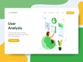 Landing page template of User Analysis Illustration Concept. Modern Flat design concept of web page design for website and mobile