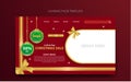 Landing page templatefor christmas with ribbon Royalty Free Stock Photo