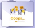 Landing page templates Error page illustration with People characters. Page not found. Vector concept illustration for