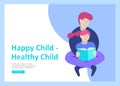 Landing page templates for happy Fathers day, child health care, happy childhood and children, goods and entertainment