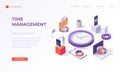 Landing page for time management Royalty Free Stock Photo