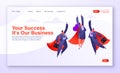 Motivational banner for website, web page. Flat cartoon vector illustration.