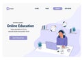 landing page for the university website