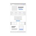 Landing page website wireframe interface template. Vector Royalty Free Stock Photo