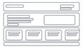 Landing Page Wireframe Vectors UI Layout Templates Royalty Free Stock Photo