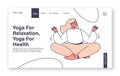 Yoga class concept for landing page. Royalty Free Stock Photo