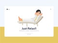 Landing page design of just relax website under maintenance