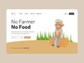 No farmer no food landing page design