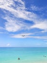 Landing plane at Maho Beach, Saint Martin