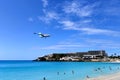 Landing plane at Maho Beach, Saint Martin