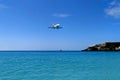 Landing plane at Maho Beach, Saint Martin