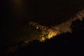 landing stage in the Cala Llonga at night Royalty Free Stock Photo