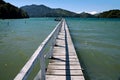 Landing stage in the Marlborough Sounds Royalty Free Stock Photo