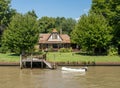 Landing stage or pier give access to homes on Parana Delta