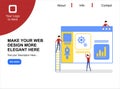 Landing web page of user interface design service for website and apps Royalty Free Stock Photo
