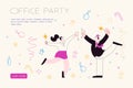 Landing webpage template of Christmas office party