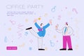 Landing webpage template of Christmas office party