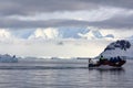 Landing with a Zodiac boat Paradise Bay, Antarctica