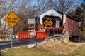 Damaged Schenck Mill Covered Bridge Royalty Free Stock Photo